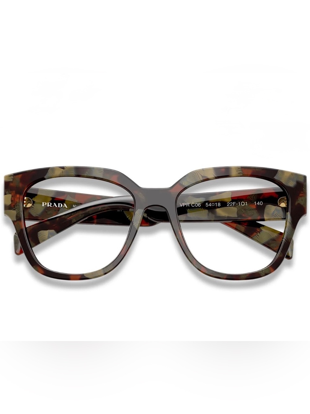 🆕 🤓✨Prada Optical Square Acetate Glasses in Woods Tortoise size 52mm